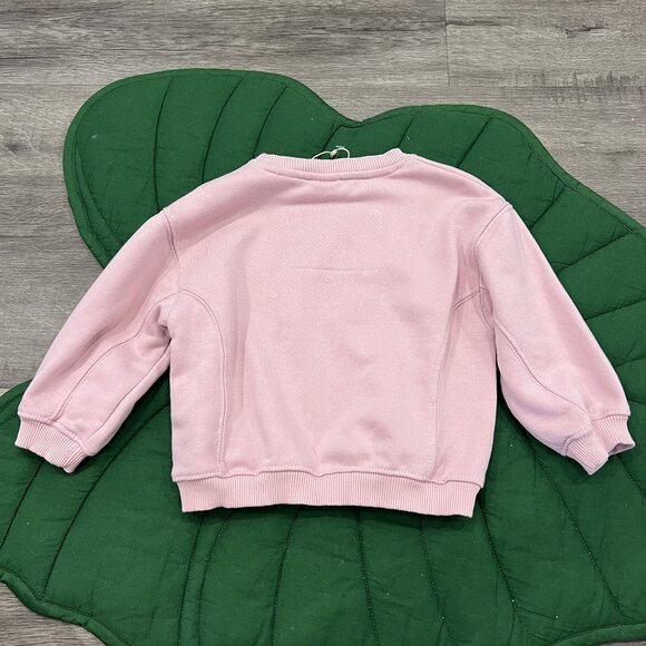 Zara Creative Stories Toddler 2 Years Pink Crewneck Pullover Tulip Embroidery - Picture 5 of 5